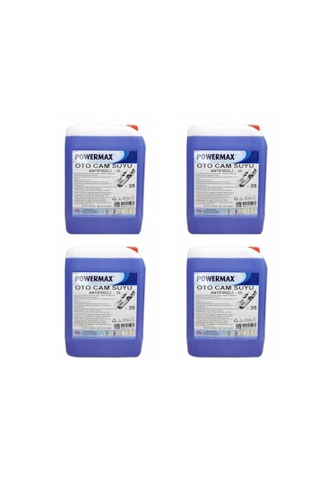Powermax Antifirizli Oto Cam Suyu -35 Derece 4X5Litre1Ko