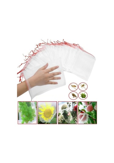 Tongxida 100 Adet 10x15 Cm Nilon Çanta, Bahçe Engeli Ağı, Haşere Ve Kuş Koruyucu