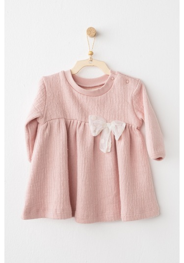 Kız Bebek Elbise Dress Casual Ac26203 Pembe
