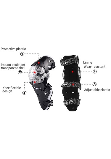 Homyl Çift Motosiklet Motokros Vücut Koruyucu Dişli Diz Sarı Sarı