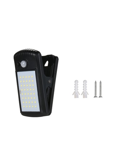 L6060-2 40leds Açık Güneş Işıkları Klipsli Hareket Sensörü Siyah Siyah