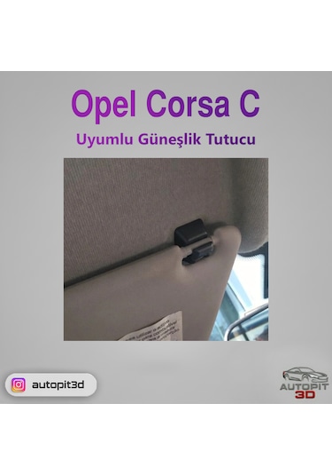 Opel Corsa C Uyumlu Güneşlik Tutucu