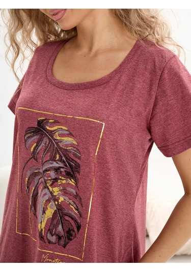 Varyaınspires Ev İçin Kadın Tunikü, Kadın Elbisesi, Pamuklu Ev Elbisesi 146878412 Bordo