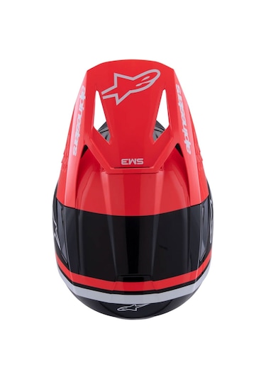 Alpinestars Sm3 Radium Off-Road Cross Kaskı Beyaz - Kırmızı - Siyah