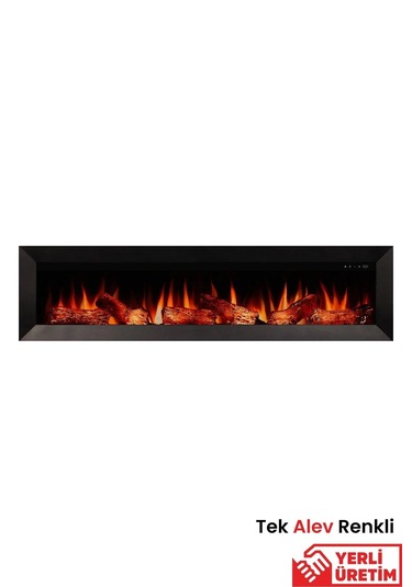 Magel 160 Elektrikli Şömine - Isıtıcısız, Metal Çerçeveli, Tek Re