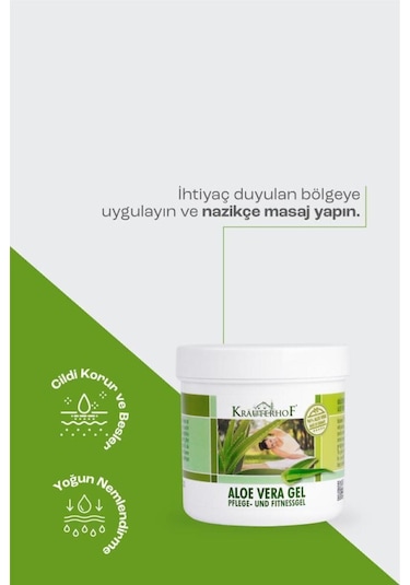 Krauterhof Aloe Vera Vücut Bakım Jeli 250 Ml 2 Adet