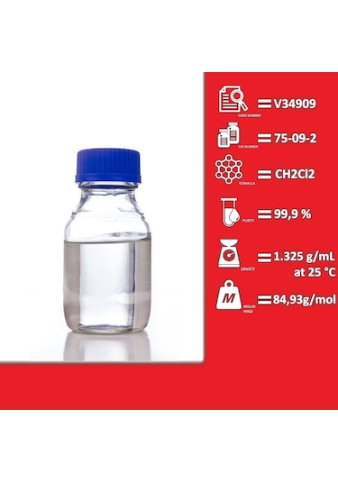 Metilen Klorür Diklorometan 99,9% Dichloromethane Gls 500 ML