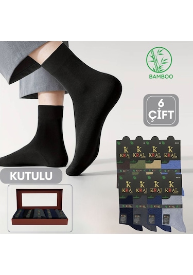 Kral Socks Kutulu 6 Çift Bambu Uzun Soket Yazlık Dikişsiz Parfümlü Çorap Çok Renkli