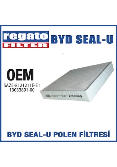 Regato Filter Byd Seal-u Polen Kabin Filtresi Oem Kalitesinde