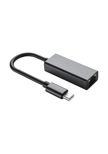 Cbtx 0352B Tip-C RJ45 LAN Adaptörü LED Göstergeli Ethernet Ağ Kartı Gri