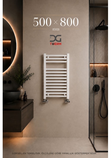 500X800 Beyaz Havlupan 12 Borulu Banyo Havlupanı