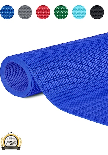 Kaydırmaz Mavi Bal Petek Paspas Yolluk En:90cm