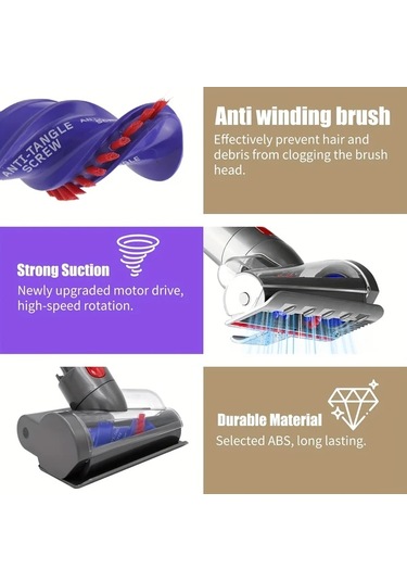 Fochsia For  V7 V8 V10 V11 V15 Uyumlu Mini Motorlu Fırş Başlığı Evcil Hayvan Tüyü Halı Temizlik