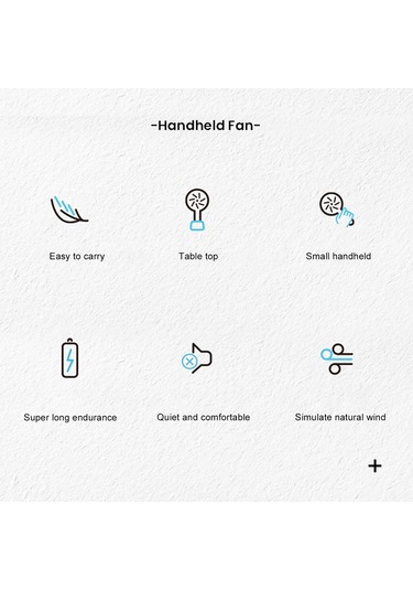 Fosenze Usb Şarjlı Elden Taşınabilir Masaüstü Fan, 3 Seviye Hız Ayarlı, Kedi Kulaklı Desen, Beyaz, Sessiz Vantilatör