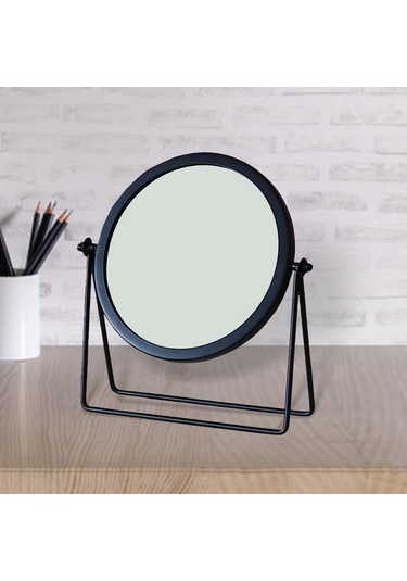 Suntek Metal Dekoratif Ayna 360 Döner Makyaj Aynası Araçları Braket Tipi Siyah