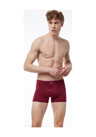 Malabadi Erkek Bordo Pamuk Elastan Boxer 1m074 Bordo