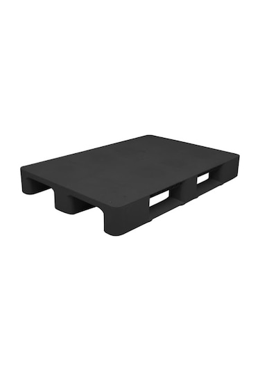 Plastik Palet Siyah Yük Taşıma Palet Hijyenik 80X120X15 Cm 10 Kg