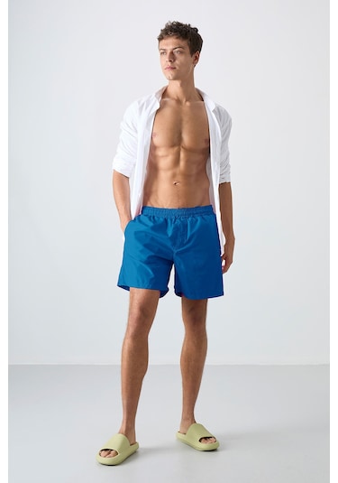 Tommylife Saks Hızlı Kuruyan Standart Fit Erkek Deniz Şortu - 81237