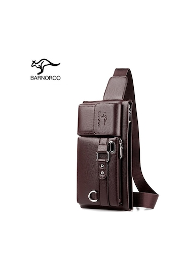 Tcherchi Çok Fonksiyonlu Büyük Kapasiteli Bel Çantası Kahverengi 001