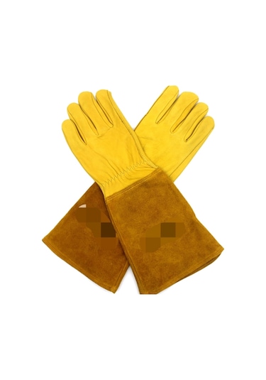 1 Pair Jj-gd305 Genuine Leather Stab-resistant Cut-proof Garden Gloves, Size: Xl, Size:xl