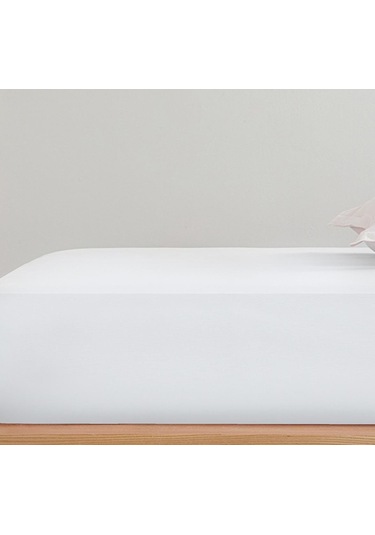 Lumira Tek Kişilik Pamuk Saten Düz Çarşaf 220x300 Cm Mix & Match Otel Serisi Beyaz