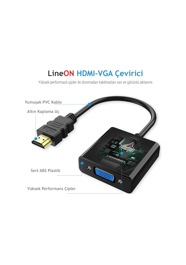 Ps3 - Xbox Uyumlu Hdmı Vga Dönüştürücü %100 Çalışır