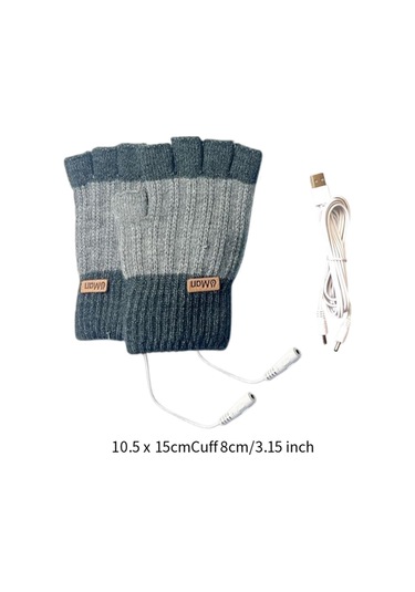 Suntek Usb Isıtmalı Eldivenler Bilgisayar Ofis İşleri Gri Gri