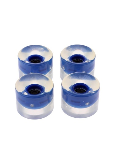 Homyl 4 Adet 60mm Light Up Kaykay Longboard Koyu-mavi Koyu Mavi Çok Renkli