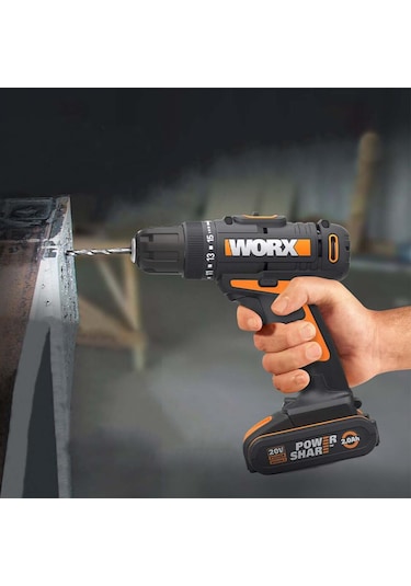Worx WX100 20 V 2.0 Ah Li-ion Tek Akülü Profesyonel Şarjlı Matkap