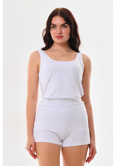 Penyebizden Extra Yumuşak Viskon Şort Home&beach-beyaz