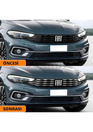 S-dizayn Fiat Egea Sd / Hb Krom Ön Panjur Diamond Model 8 Prç 2020 Üzeri Mat Krom A+ Kalite