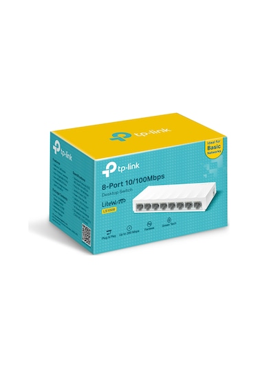 TP-Link LS1008 8 Port 10/100 Mbps Yönetilemez Masaüstü Switch