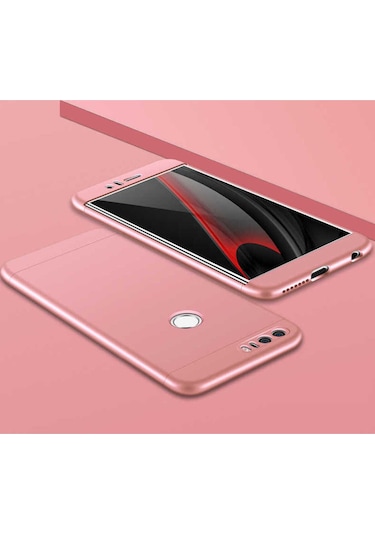 Huawei P9 Lite 2017 Kılıf Zore Ays Kapak Rose Gold