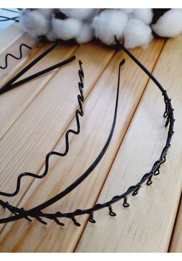 3'lü Sporcu Taç Düz Geniş Zigzak ve Taraklı Unisex Model Çok Renkli