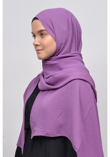Altobeh Caz Krep Tesettür Kadın Şal - Koyu Lila