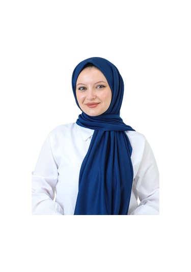 Şal Zarif Başörtüsü Eşarp Tesettür Giyim Uzun Abiyelik Lacivert