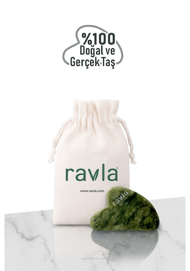 Ravla Yeşim Gua Sha Yüz Masaj Taşı