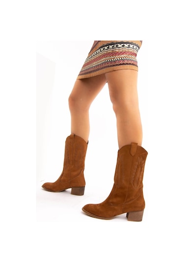 Fox Shoes Taba Süet Kadın Bot E267730002