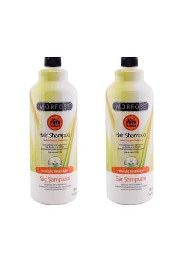 Morfose Bitkisel Tuzsuz Şampuan 2 x 1 L