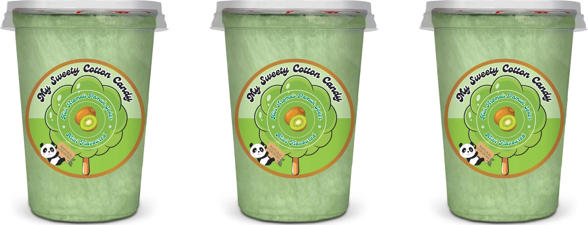 Kivi Aromalı 3'lü Gurme Pamuk Şekerler