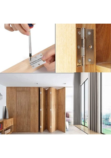 10 Parça Kapı Menteşesi, Paslanmaz Çelik Akçaağaç, Görünmez, Menteşe, ,