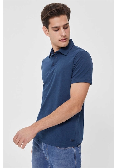 Lee Cooper Daker Erkek Polo Yaka T Shirt Indigo 1159 Indigo İndigo
