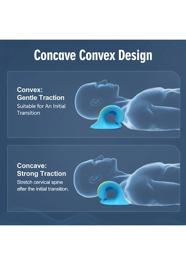 Elmpaly Siyah Eva Boyun Ve Omuz Rahatlatıcı C Şekilli Servikal Traksiyon Cihazı Masaj Yastığı Siyah