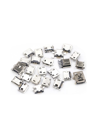 Kosona 150 Adet Micro Usb Konnektör Seti, Profesyonel Bakım İçin 15 Farklı Tip, Düzenli Saklama Kutusu