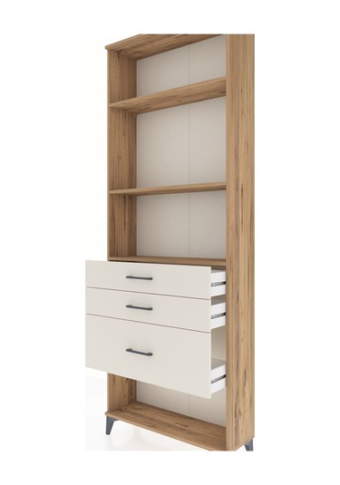 Arges Dolap 3 Raflı 3 Çekmeceli 88x30x243 Çam-aytaşı Atlas Çam