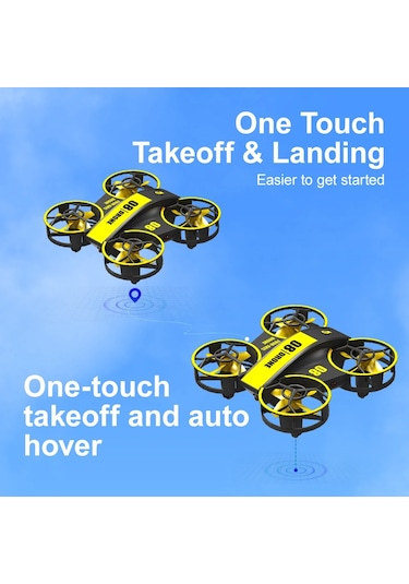 Çocuklar Ve Yeni Başlayanlar Için Mini Drone, Rc Quadcopter Kapalı Helikopter, Mini Blue 3b