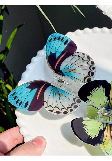 Symbol Kelebek Canlı Saç Tokası 230890014 Açık Mavi