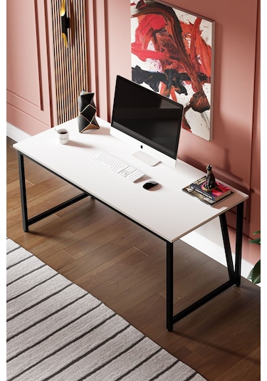 Ms2 Çalışma Masası,ofis Masası - 70x160 Cm - Beyaz Ms2 - 160 - Beyaz