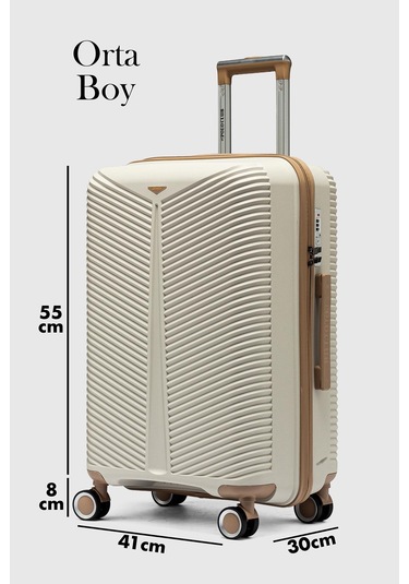 My-pp Bilbao Tekerlekli Kırılmaz Valiz 3'lü Set Bavul Siyah-85