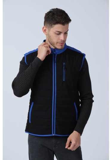 Alexandergardı Renk Detaylı Yelek E25-605yelek Lacivert